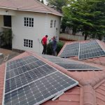 Installation of solar panels on the roof